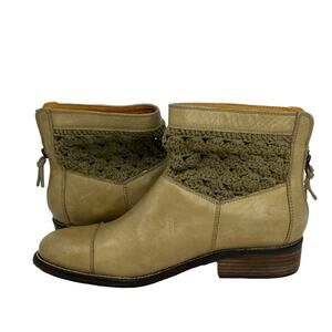 NEW Latigo  Carly Crocheted Shaft Ankle Booties - STONE